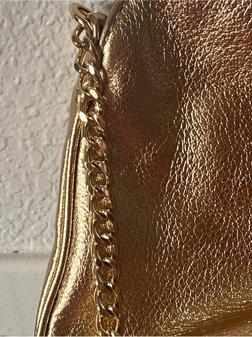 Michael Kors Gold Metallic Wristlet Clutch